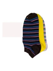 SRFN Kadın Patik Çorap 3 lü  Çizgili  Desen thumbnail 1