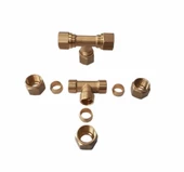 Sarı Pirinç Yüksüklü Te 12mm - 2