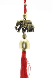 Feng Shui Bereket Şans Mutluluk Çanı Budha Buda Buddha Fil Kapı Çanı Deprem Çanı thumbnail 2