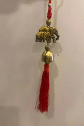 Feng Shui Bereket Şans Mutluluk Çanı Budha Buda Buddha Fil Kapı Çanı Deprem Çanı thumbnail 4