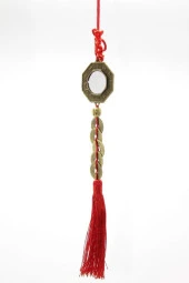 Feng Shui Bagua Aynası Ejderha Yılı Koruma Ba Gua Yin-Yang Yin Yang Nazar Çin Paralı Koruyucu thumbnail 1