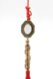 Feng Shui Bagua Aynası Ejderha Yılı Koruma Ba Gua Yin-Yang Yin Yang Nazar Çin Paralı Koruyucu thumbnail 2