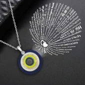 himarry 925 Ayar Gümüş 100 Dilde Seni Seviyorum Nazar Kolye thumbnail 2