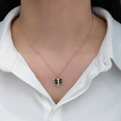 himarry 925 Ayar Gümüş Rose Yusufçuk Kadın Kolye thumbnail 2