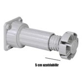 Ayarlanabilir Dolap Mobilya Puf Sehpa Tv Ünitesi Ayağı Gri Ayakları 10 Cm (4 ADET) thumbnail 3