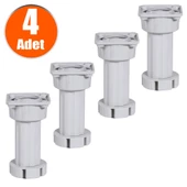 Ayarlanabilir Dolap Mobilya Puf Sehpa Tv Ünitesi Ayağı Gri Ayakları 10 Cm (4 ADET) thumbnail 1
