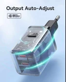 Baseus Süper Hızlı GAN 5 Pro Teknolojili 2x Type Girişli 40W Şarj Adaptörü, Akım ve Isı Korumalı Şarj Başlığı - 6