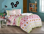 Taç Ranforce Tek Kişilik Nevresim Takımı Enzo Yeşil - 1