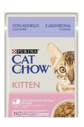 Cat Chow Kitten Kuzu Etli 85 gr Yavru Yaş Kedi Maması - 1