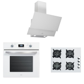 Çetintaş Evii Ankastre Beyaz Set W 5234 Ankastre Fırın + 55231 W Davlumbaz + W 848 WOK Beyaz Ankastre Ocak - 1
