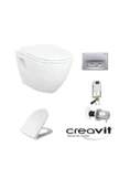 Creavit GR5001-Tp325 Gömme Rezervuar Seti 5 Lİ SET YAVAŞ KAPAK - MAT BUTON - 1