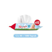 Baby Turco Klasik 90 Yaprak 12'li Paket Islak Havlu Mendil - 1