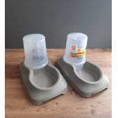 2 adet Hazneli Mama Kabı Su Kabı kedi Ve Köpek 1,5 Lt. Pt-200 (2 Adet) - 2