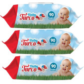 Baby Turco Klasik 90 Yaprak 3'lü Paket Islak Havlu Mendil - 1
