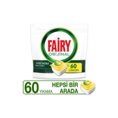 Fairy Hepsi Bir Arada 60 Yıkama Bulaşık Makinesi Deterjanı Tableti / Kapsülü Limon Kokulu - 1