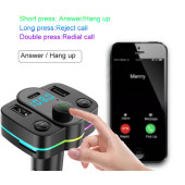 YK Design FT-603 Araç Fm Transmitter Bluetooth Usb Mp3 Sd Kart PD TypeC Şarj - 3