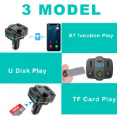 YK Design FT-603 Araç Fm Transmitter Bluetooth Usb Mp3 Sd Kart PD TypeC Şarj - 5