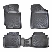 Renault Symbol 1999-2008 için 3D Havuzlu Siyah Paspas Seti - 2