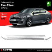 Citroen C-Elysee Krom için Cam Çıta 6 Parça 2012 Üzeri thumbnail 1