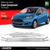 Ford Fiesta Krom için Cam Çerçevesi 16 Parça 2009-2017 thumbnail 1