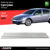 Opel Astra H için Hatchback Krom Cam Çıtası 4 Parça 2004 Üzeri thumbnail 1