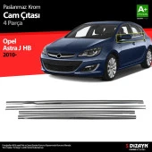 Opel Astra J için Hatchback Krom Cam Çıtası 4 Parça 2010 Üzeri - 3