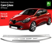 Renault Clio 4 için Hatchback Krom Cam Çıtası 8 Parça. 2012 Üzeri thumbnail 1
