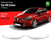Renault Clio 4 için Hatchback Krom Far Alt Çıtası 2012-2016 - 1
