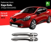 Renault Clio 4 için Hatchback Krom Kapı Kolu 2 Kapı Sensörlü 2012 Üzeri - 1