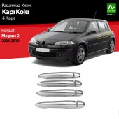 Renault Megane 2 için Krom Kapı Kolu 4 Kapı 2004-2010 thumbnail 1