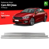 Fiat Egea Sedan için Krom Cam Çıtası 4 Parça. 2015 Üzeri - 1