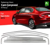 Fiat Egea Sedan için Krom Cam Çerçevesi 8 Parça. 2015 Üzeri thumbnail 1
