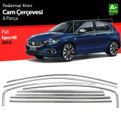 Fiat Egea Hatchback için Krom Cam Çerçevesi 8 Parça. 2015 Üzeri thumbnail 1