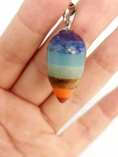 Çakra 7li Pandül - Kolye Ucu (45762) - 3