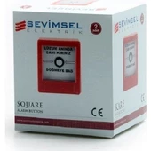Sevimsel Kare İkaz Butonu 12-24-220V - 2