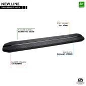 Kia Xceed Uyumlu Newline Siyah Yan Basamak 183 Cm 2019 Üzeri thumbnail 1