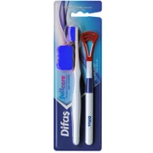 Difaş Full Care Diş Fırçası Ve Dil Temizleyici Ağız Bakım Seti - Kırmızı - 1