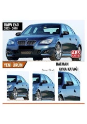 Bmw E60 Batman için Yarasa Ayna Kapağı Piano Black / 2003 - 2010 - 1
