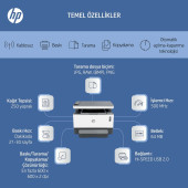 HP Neverstop Laser MFP 1200w Fotokopi Tarayıcı Wifi Airprint Doldurulabilir Tanklı Lazer Yazıcı 4RY26A - 4