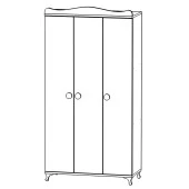 Garaj Home Yıldız 3 Kapaklı Dolap - Uykucu - 4