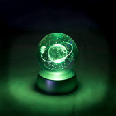 Cam Küre Işıklı Renk Değiştiren Küre Yörüngede Dolaşan Prenses - 1