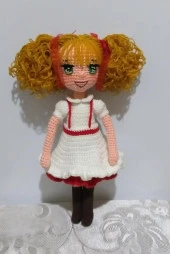 Şeker Kız Candy Bebek Amigurumi Organik Oyuncak - 1
