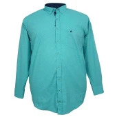 Büyük Beden Likralı Mevsimlik Gömlek Yeşil - 1