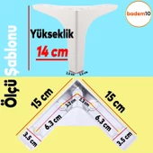 Sedef 6'lı Set Mobilya Tv Ünitesi Çekyat Koltuk Kanepe Destek Ayağı 14 Cm Beyaz Baza Ayakları M8 thumbnail 4