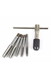 -6 Adet Metrik Vidalı Kılavuz T Şeklinde Anahtar Diş Açma Seti Seti M6 M7 M8 M10 M12 thumbnail 3