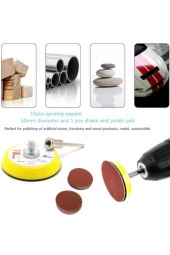 -gravür Makinası Için Mini Cırt Taban Ve 60 Adet Zımpara Seti Depolife-5cm thumbnail 3