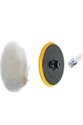 Pastapoliş Cila Süngeri Matkap & Taşlama 115 Mm Pelüş Ve Cırt Taban +matkap Aparatı - 1
