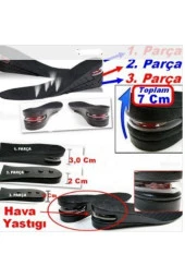 Hava Yastıklı Tam Boy Uzatıcı Tabanlık Gizli Topuk 7 Cm Ortopedik - 1