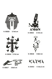 Farklı İnançlar Geçici Dövme Kalıpları Seti Spreysiz - 1