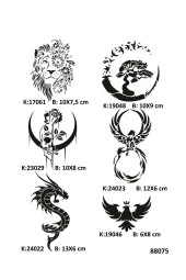 Vahşi Güzellikler Geçici Dövme Kalıpları Seti Spreysiz - 1